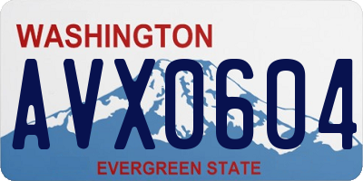 WA license plate AVX0604