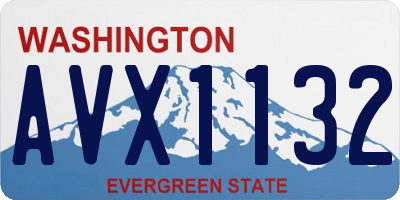 WA license plate AVX1132
