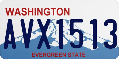 WA license plate AVX1513