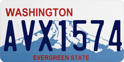 WA license plate AVX1574