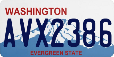 WA license plate AVX2386