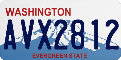 WA license plate AVX2812