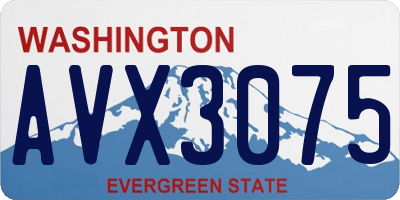 WA license plate AVX3075