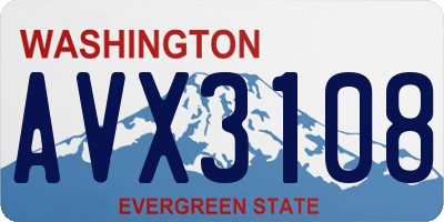 WA license plate AVX3108