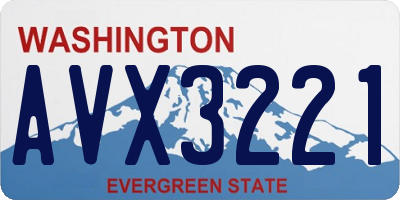WA license plate AVX3221