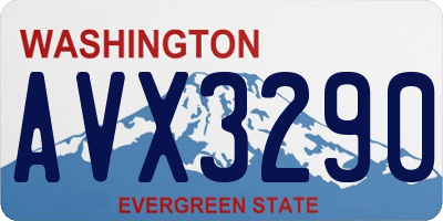 WA license plate AVX3290