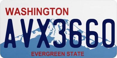 WA license plate AVX3660