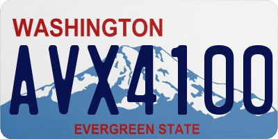 WA license plate AVX4100