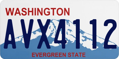 WA license plate AVX4112