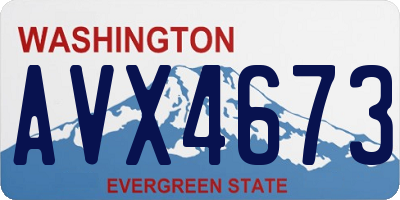 WA license plate AVX4673