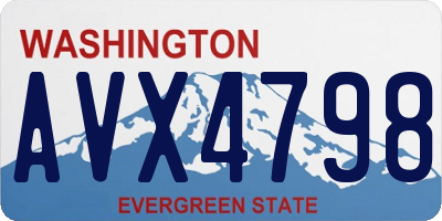 WA license plate AVX4798