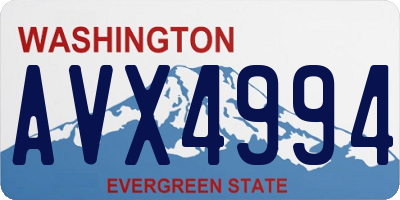 WA license plate AVX4994
