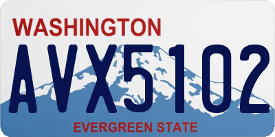 WA license plate AVX5102