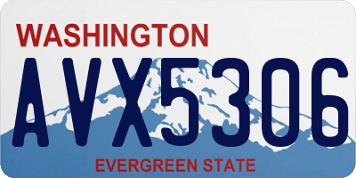 WA license plate AVX5306