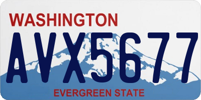 WA license plate AVX5677