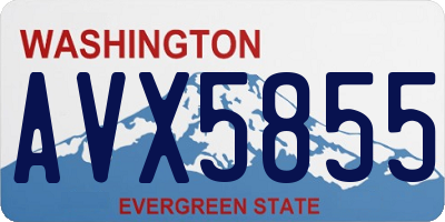 WA license plate AVX5855