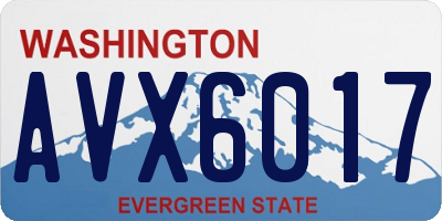 WA license plate AVX6017