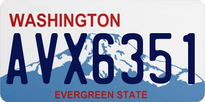 WA license plate AVX6351