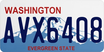 WA license plate AVX6408