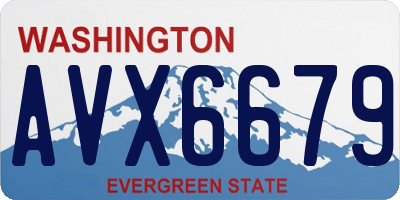WA license plate AVX6679