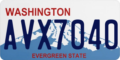 WA license plate AVX7040