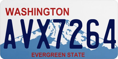 WA license plate AVX7264