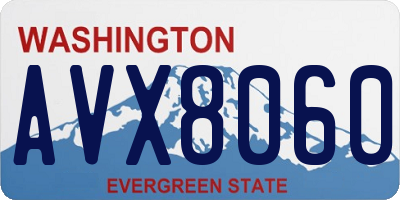 WA license plate AVX8060