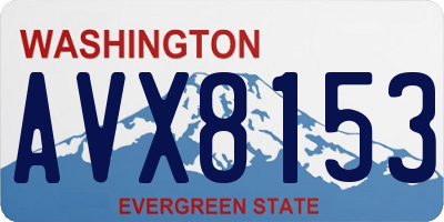 WA license plate AVX8153