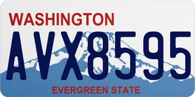 WA license plate AVX8595