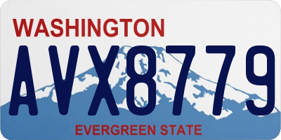 WA license plate AVX8779