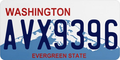 WA license plate AVX9396