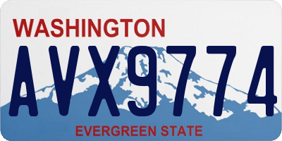 WA license plate AVX9774