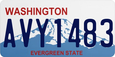 WA license plate AVY1483