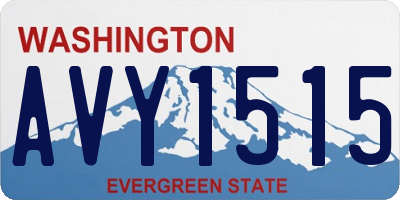 WA license plate AVY1515