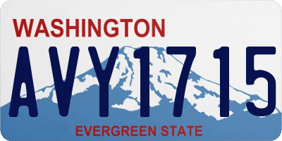 WA license plate AVY1715