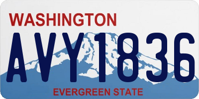 WA license plate AVY1836