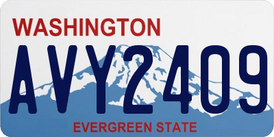 WA license plate AVY2409