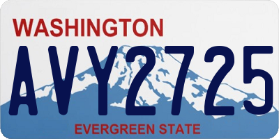 WA license plate AVY2725