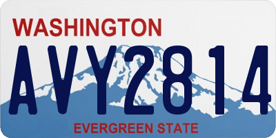 WA license plate AVY2814