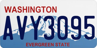 WA license plate AVY3095