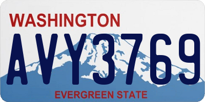 WA license plate AVY3769