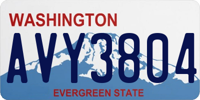WA license plate AVY3804
