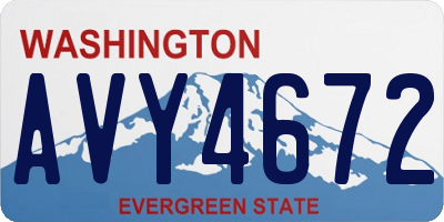 WA license plate AVY4672