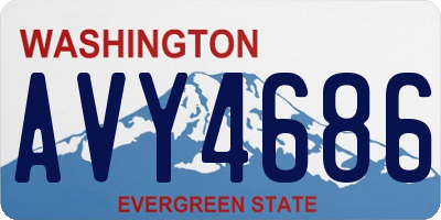 WA license plate AVY4686