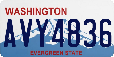 WA license plate AVY4836