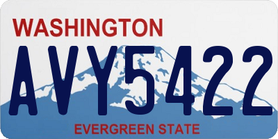 WA license plate AVY5422