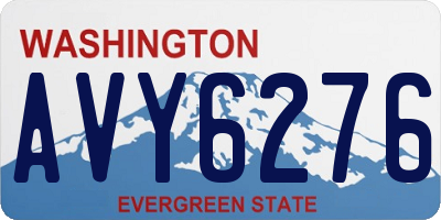 WA license plate AVY6276