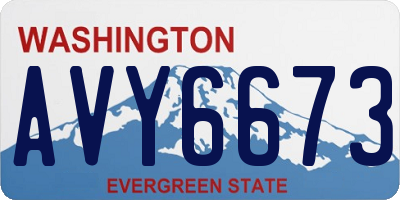WA license plate AVY6673