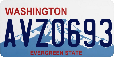 WA license plate AVZ0693
