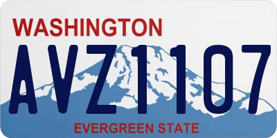 WA license plate AVZ1107